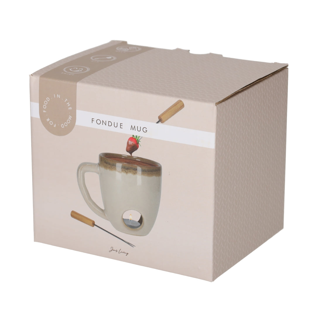 Fondue Mok Beige van JENS Living, productfoto 4