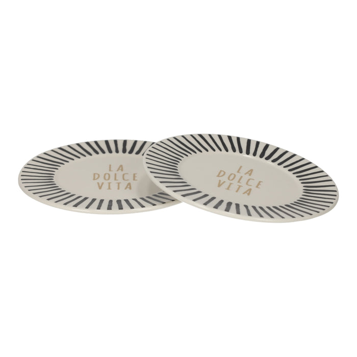 La Dolce Vita Bordjes Zwart, set van 2 – JENS Living