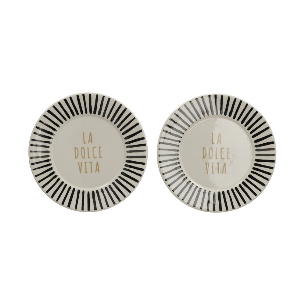 La Dolce Vita Bordjes Zwart, set van 2 van JENS Living, productfoto 2
