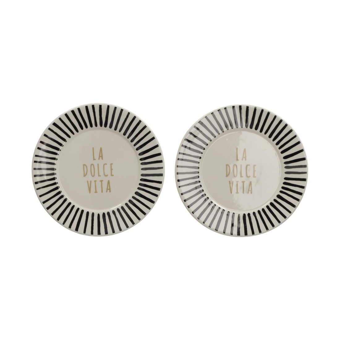 La Dolce Vita Bordjes Zwart, set van 2 van JENS Living, productfoto 2