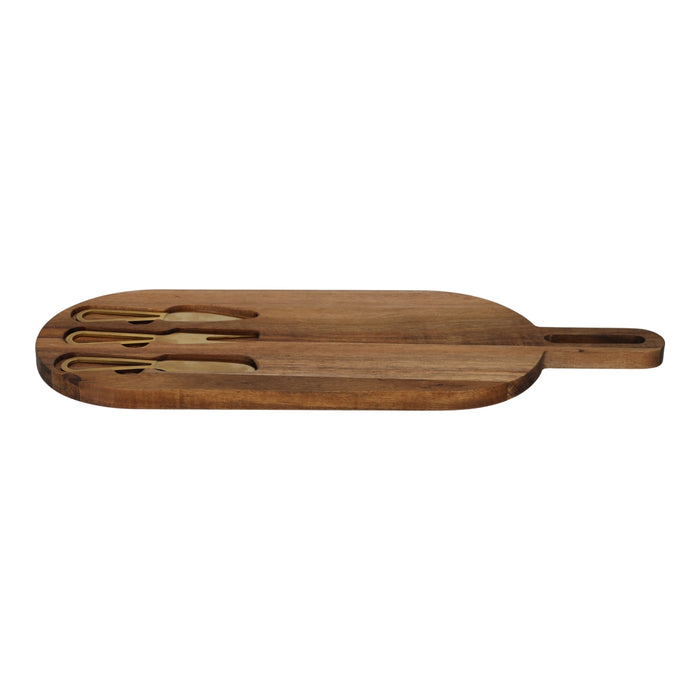 Serveerplank Met Goud Bestek – JENS Living