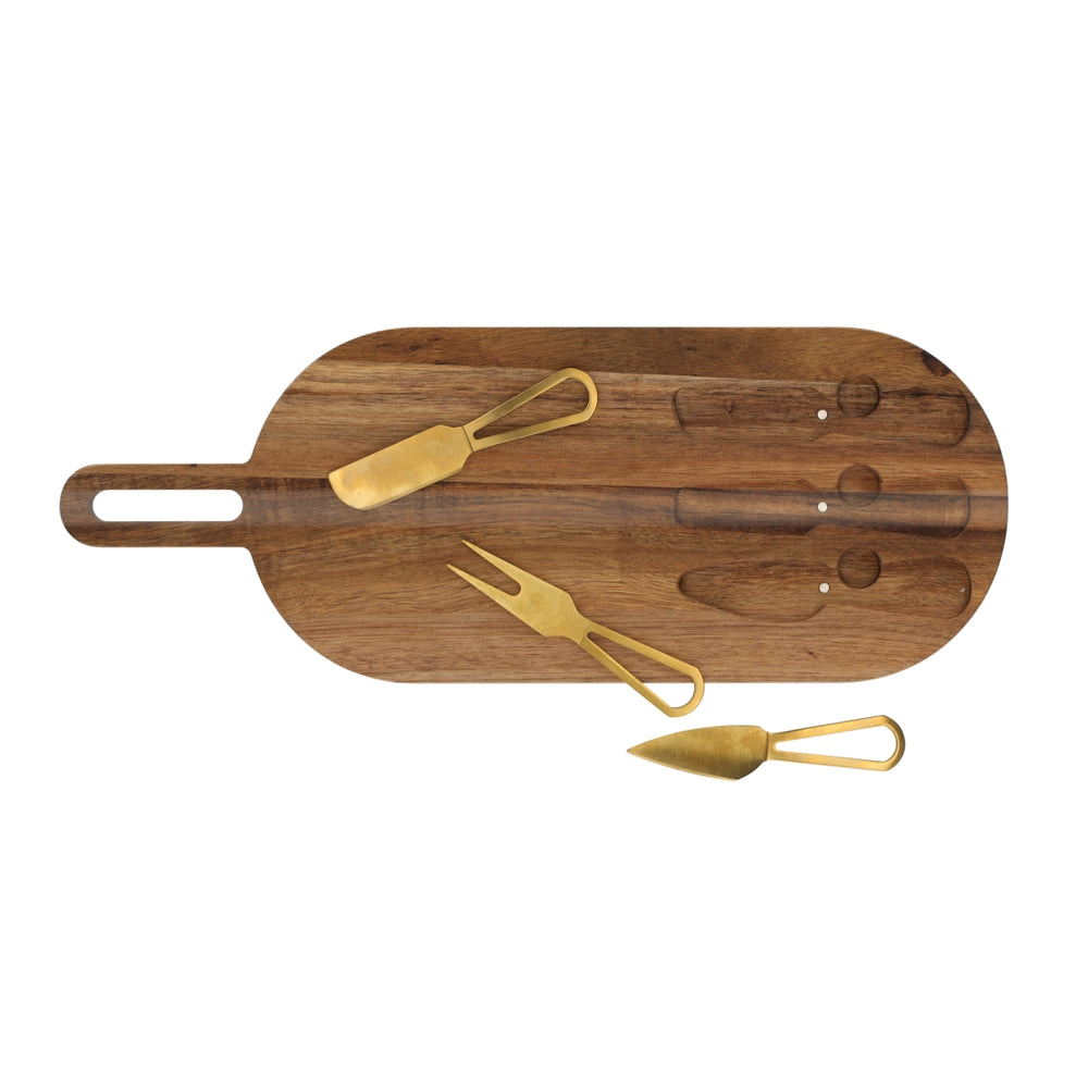 Serveerplank Met Goud Bestek van JENS Living, productfoto 3
