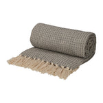 Recycled Cotton Plaid Wafel Grijs van JENS Living