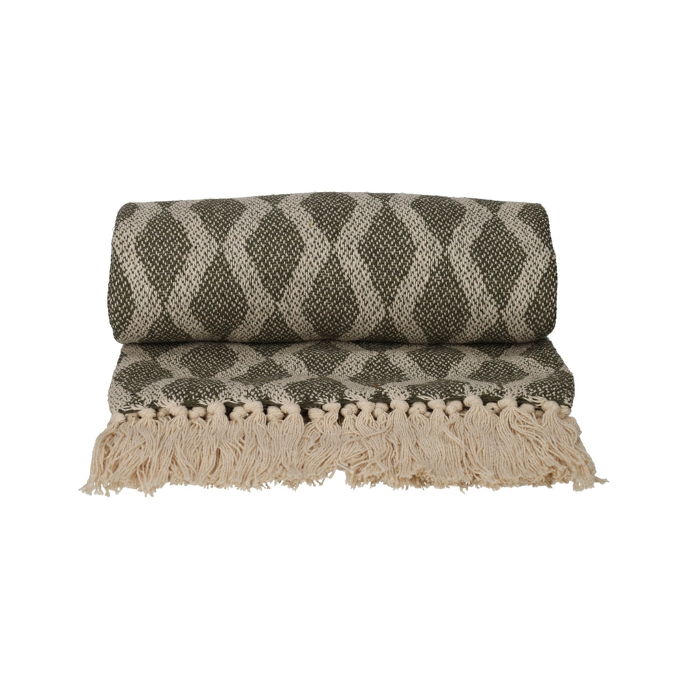 Basic Recycled Cotton Plaid Groen van JENS Living, productfoto 2