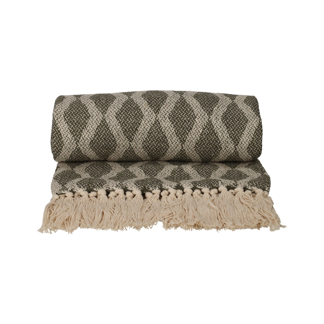 Basic Recycled Cotton Plaid Groen van JENS Living, productfoto 2