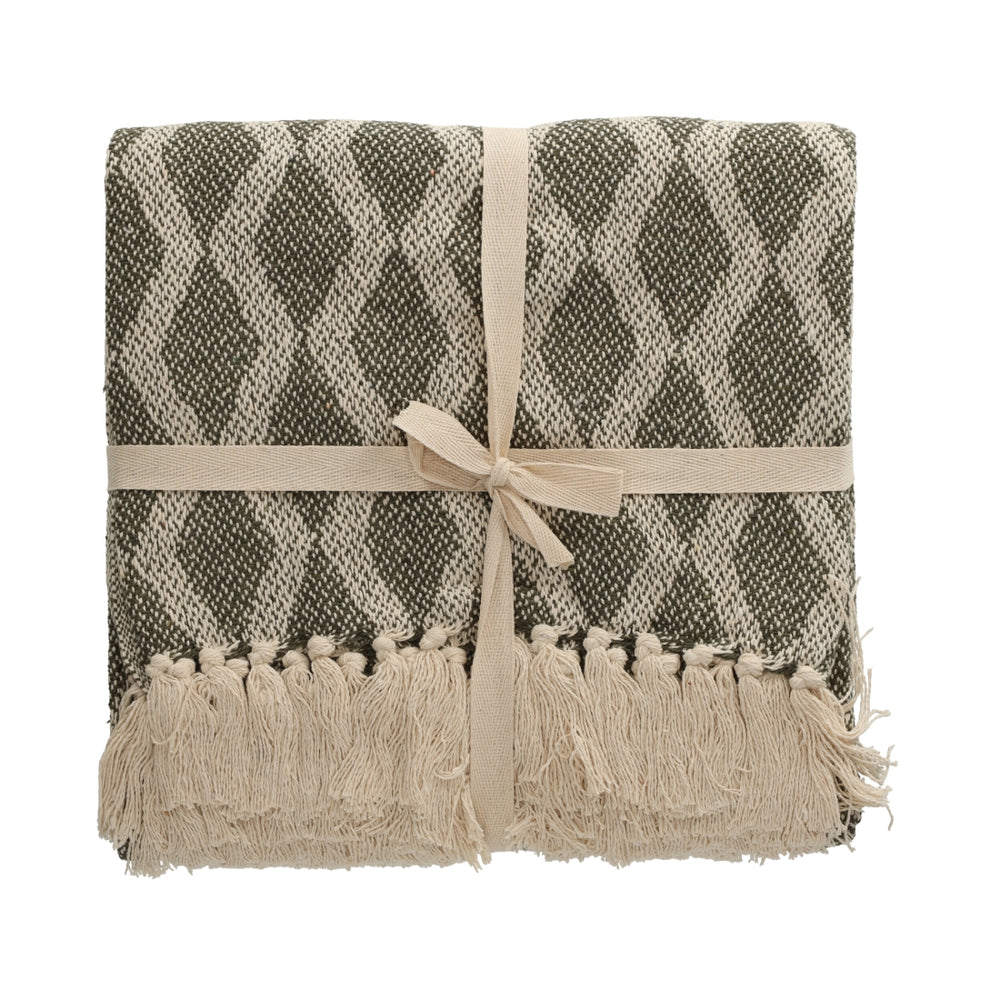 Basic Recycled Cotton Plaid Groen van JENS Living, productfoto 3