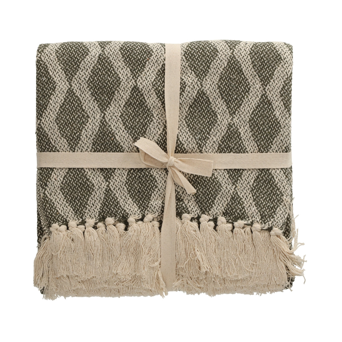 Basic Recycled Cotton Plaid Groen van JENS Living, productfoto 3