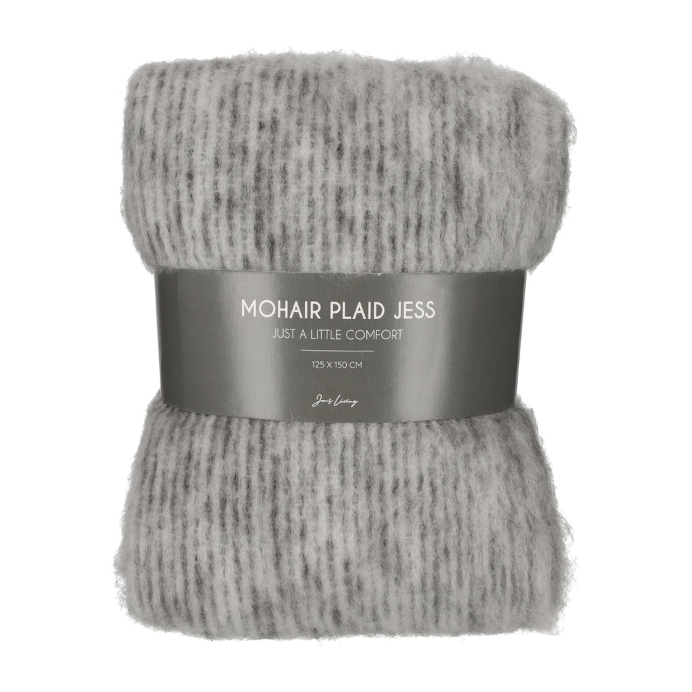 Mohair Plaid Jess Grijs van JENS Living, productfoto 2