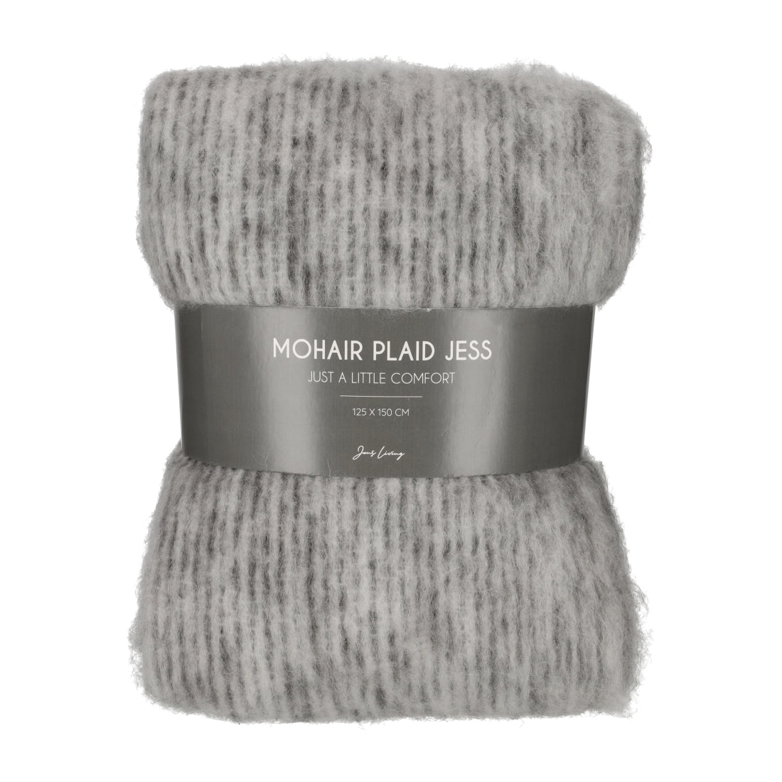 Mohair Plaid Jess Grijs van JENS Living, productfoto 2