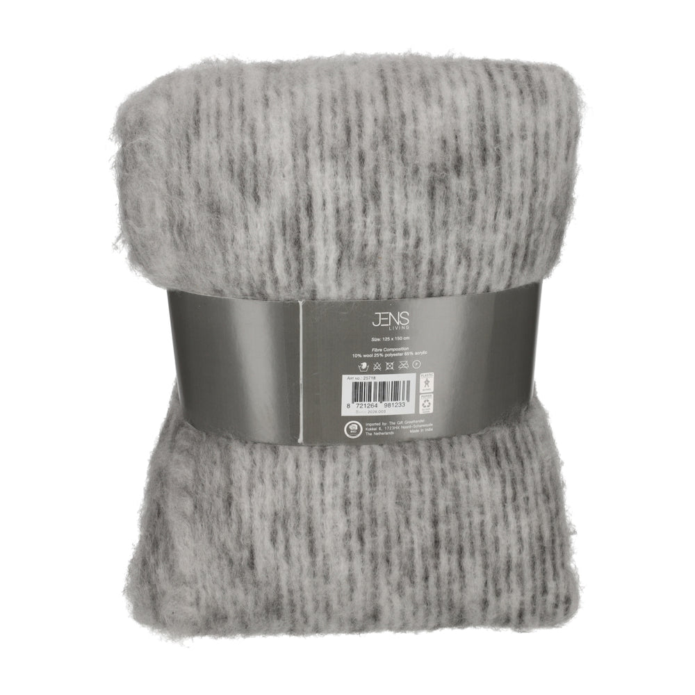 Mohair Plaid Jess Grijs van JENS Living, productfoto 3