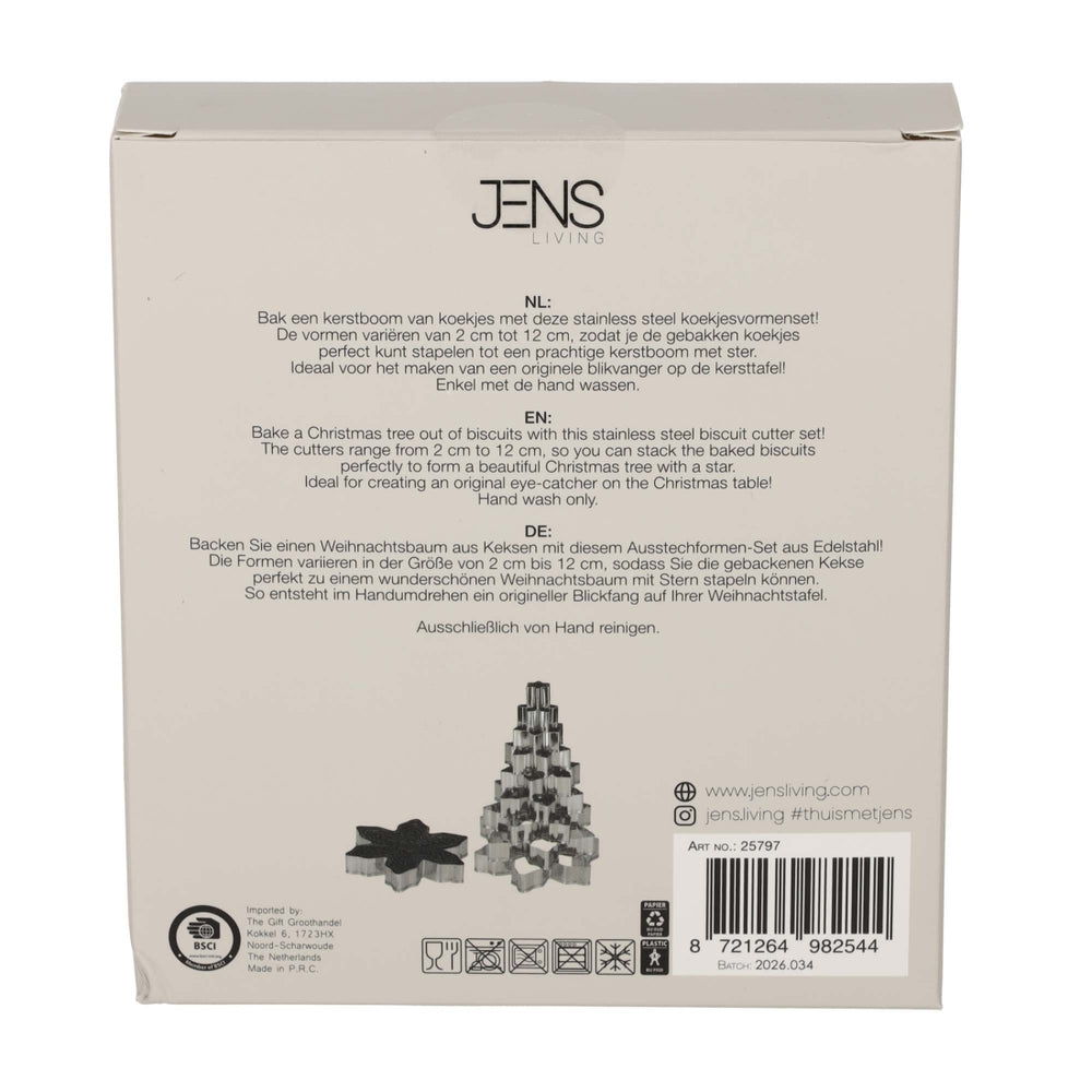Koekjesvormen Kerstboom van JENS Living, productfoto 7
