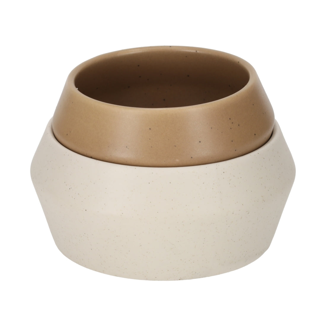 Stapel Schaaltjes Faas Wit/Taupe van JENS Living