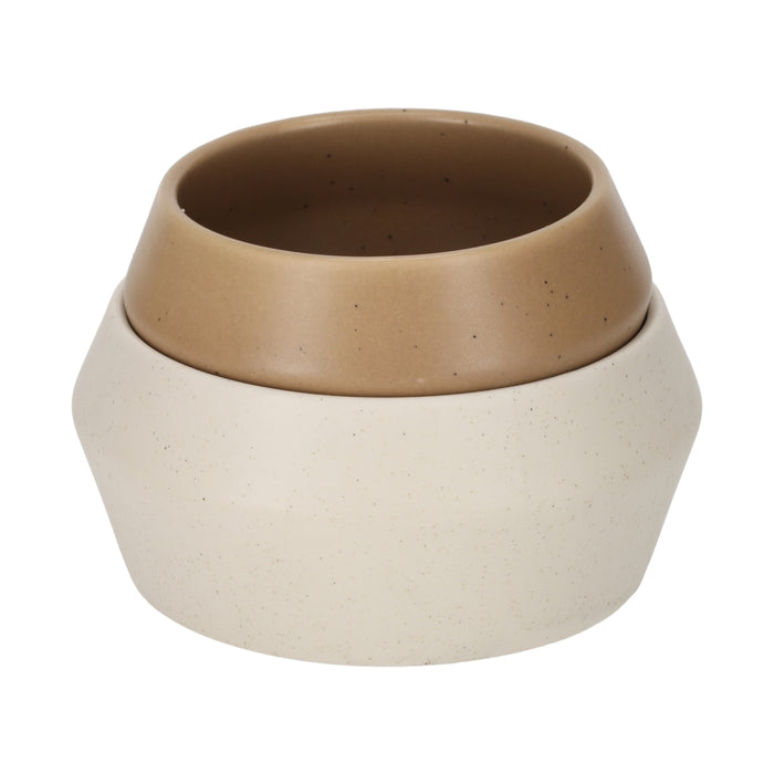 Stapel Schaaltjes Faas Wit/Taupe – JENS Living
