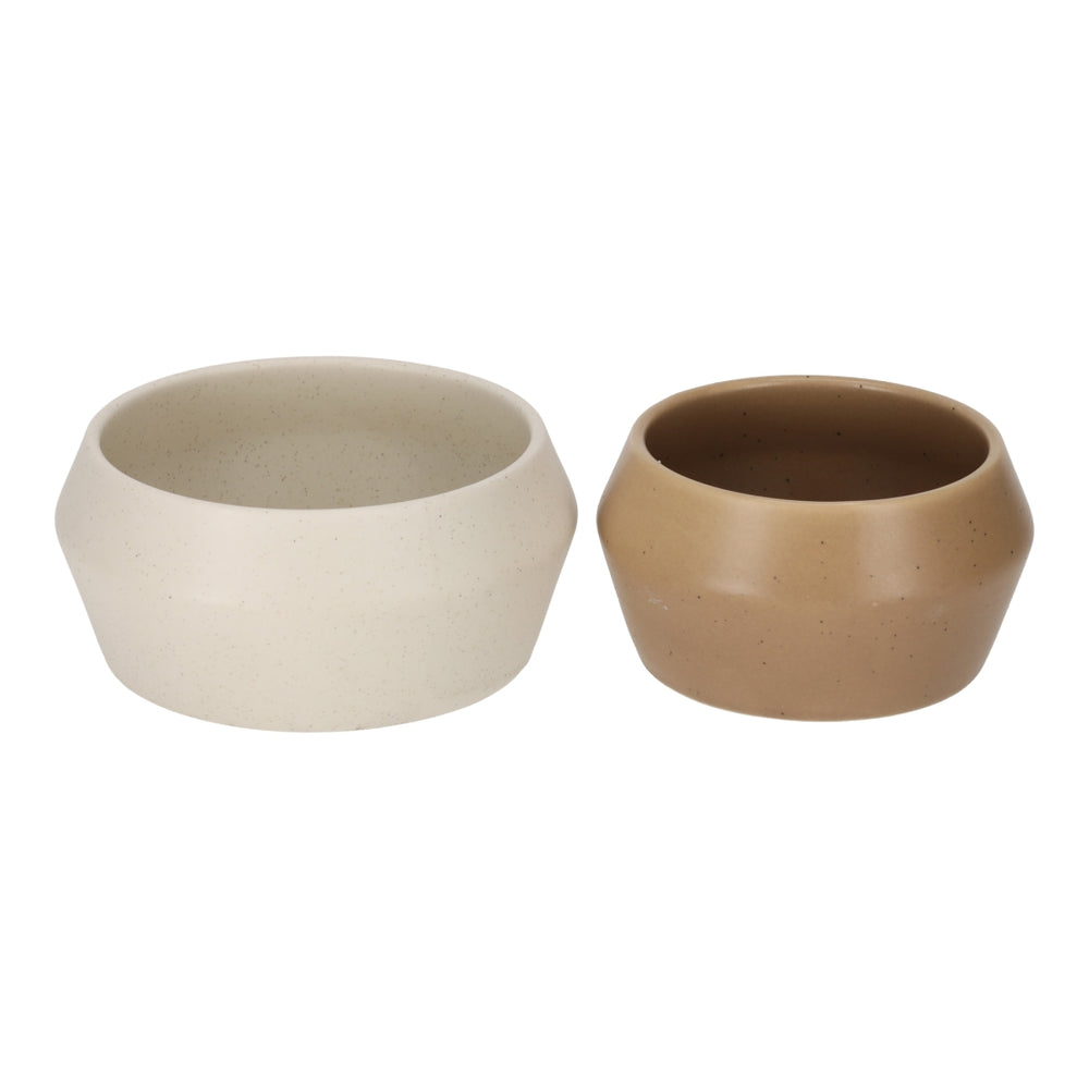 Stapel Schaaltjes Faas Wit/Taupe van JENS Living, productfoto 2