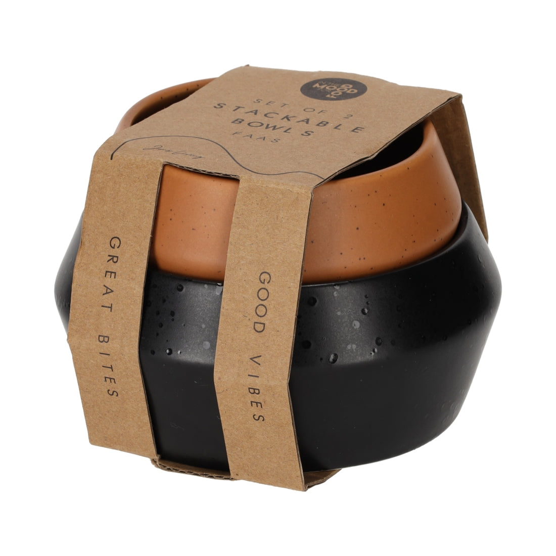 Stapel Schaaltjes Faas Terra/Zwart van JENS Living, productfoto 3