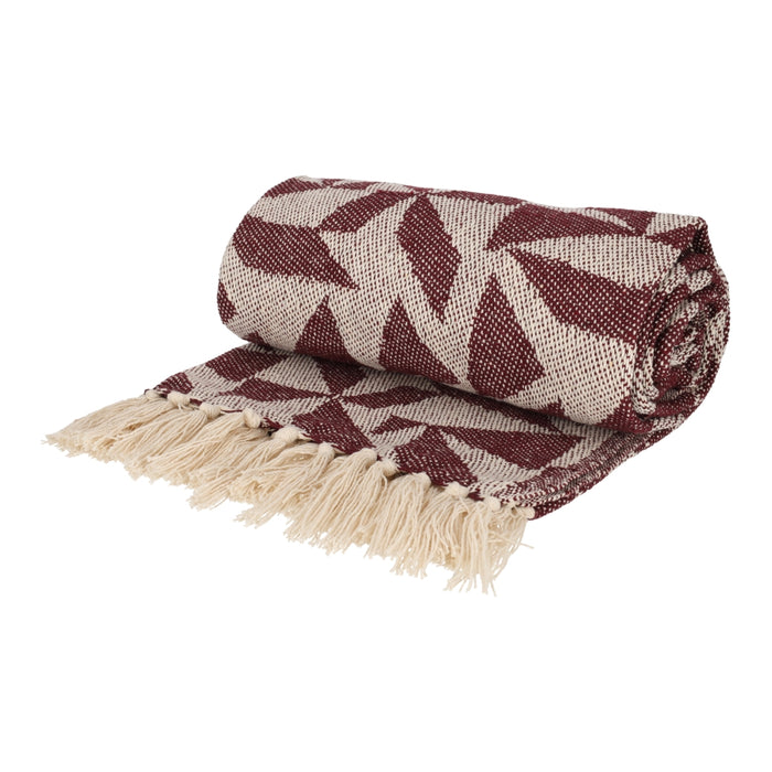 Recycled Cotton Plaid Soof Burgundy – JENS Living