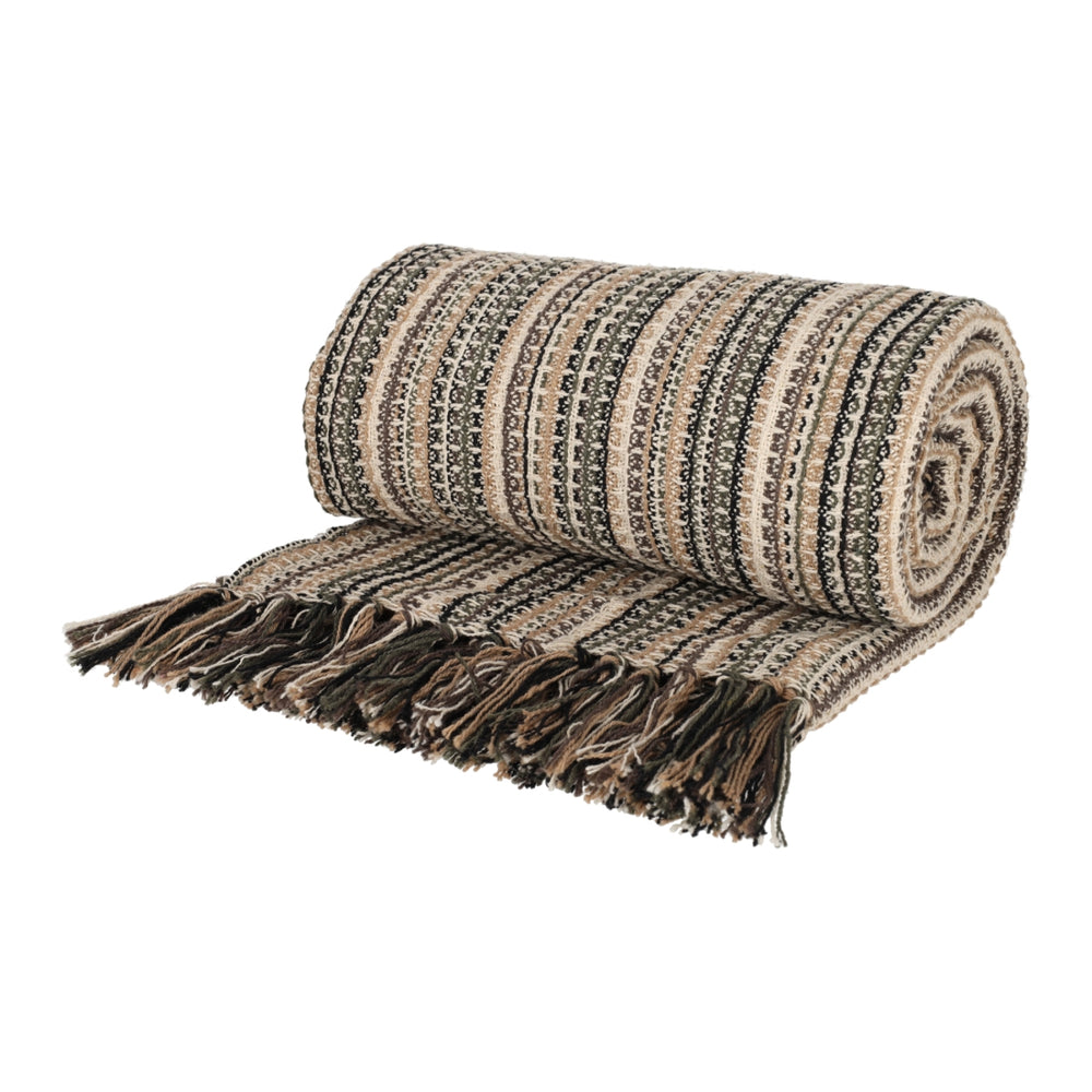 Recycled Cotton Plaid Loek Naturel van JENS Living