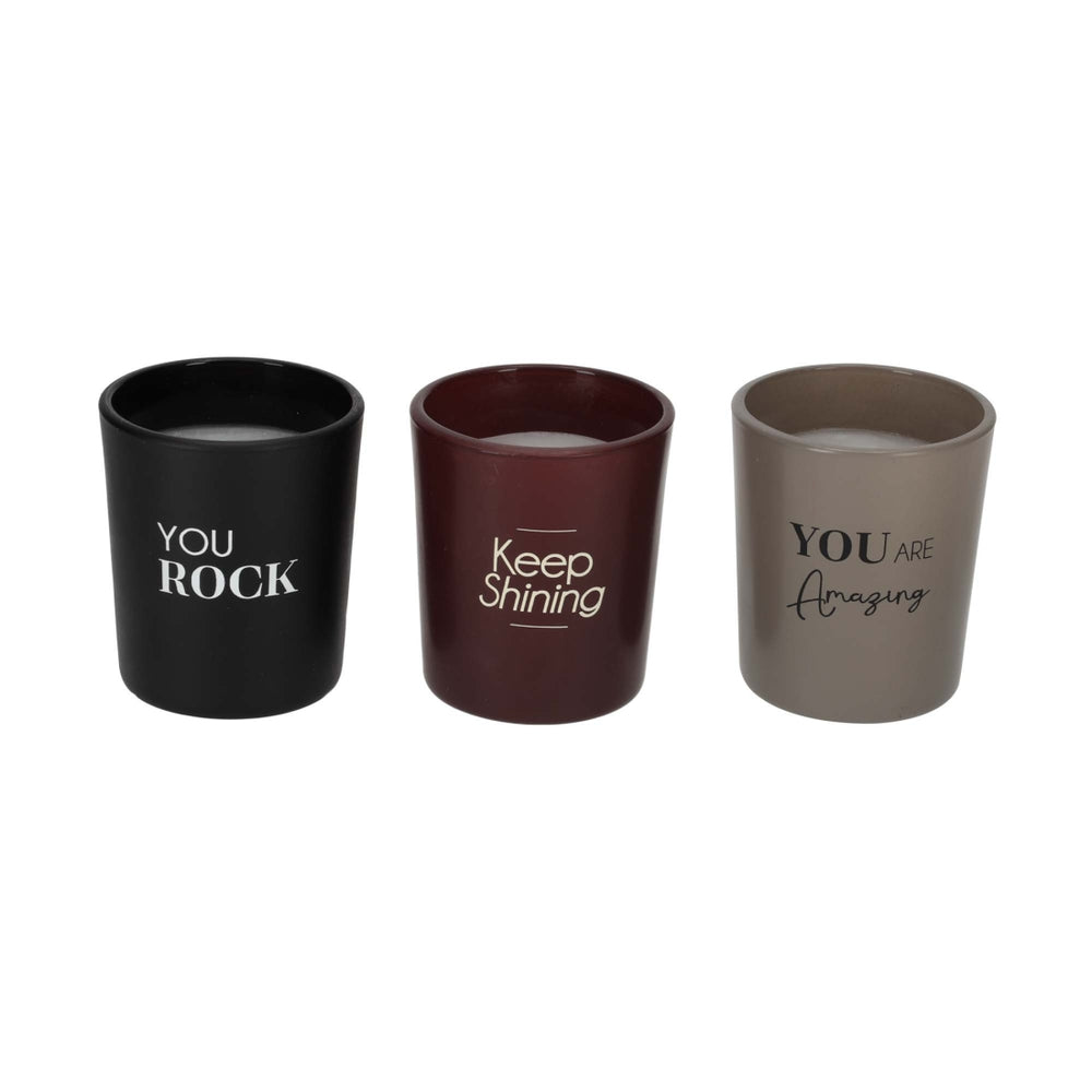 Complimenten Kaarsen Warm Vibes, set van 3 van JENS Living