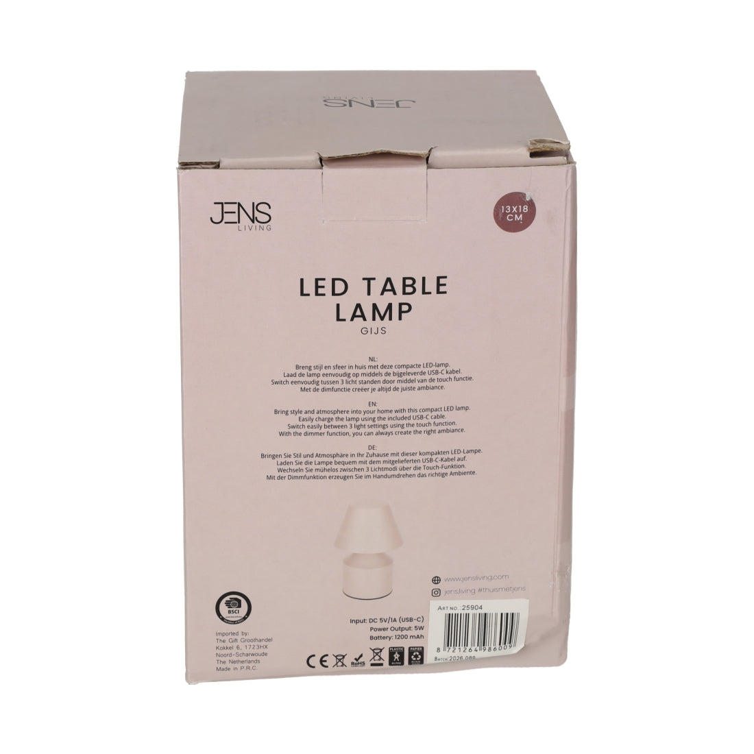 LED Tafellamp Gijs Wit van JENS Living, productfoto 6