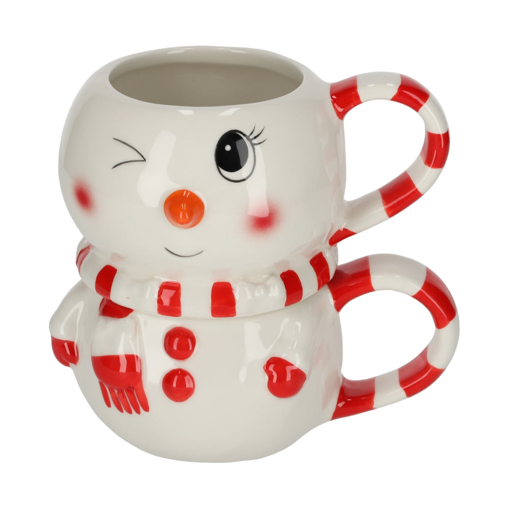 Stapelmok Sneeuwpop, set van 2 van JENS Living, productfoto 2