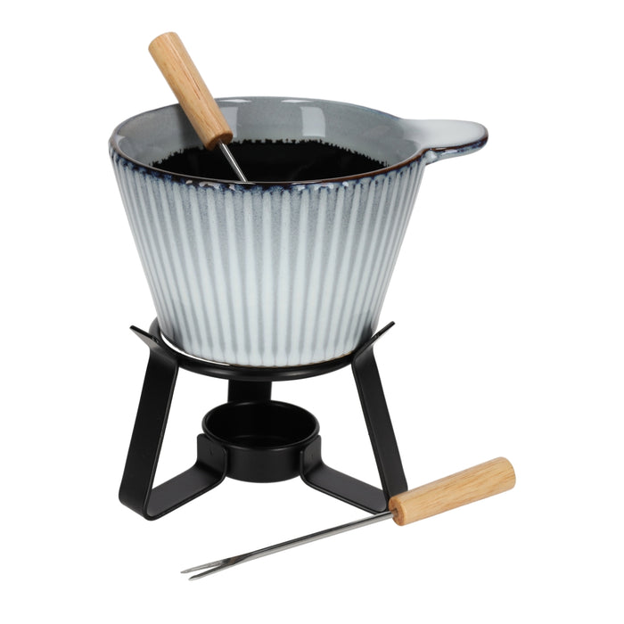 Fondue Set Ribbel Grijs – JENS Living