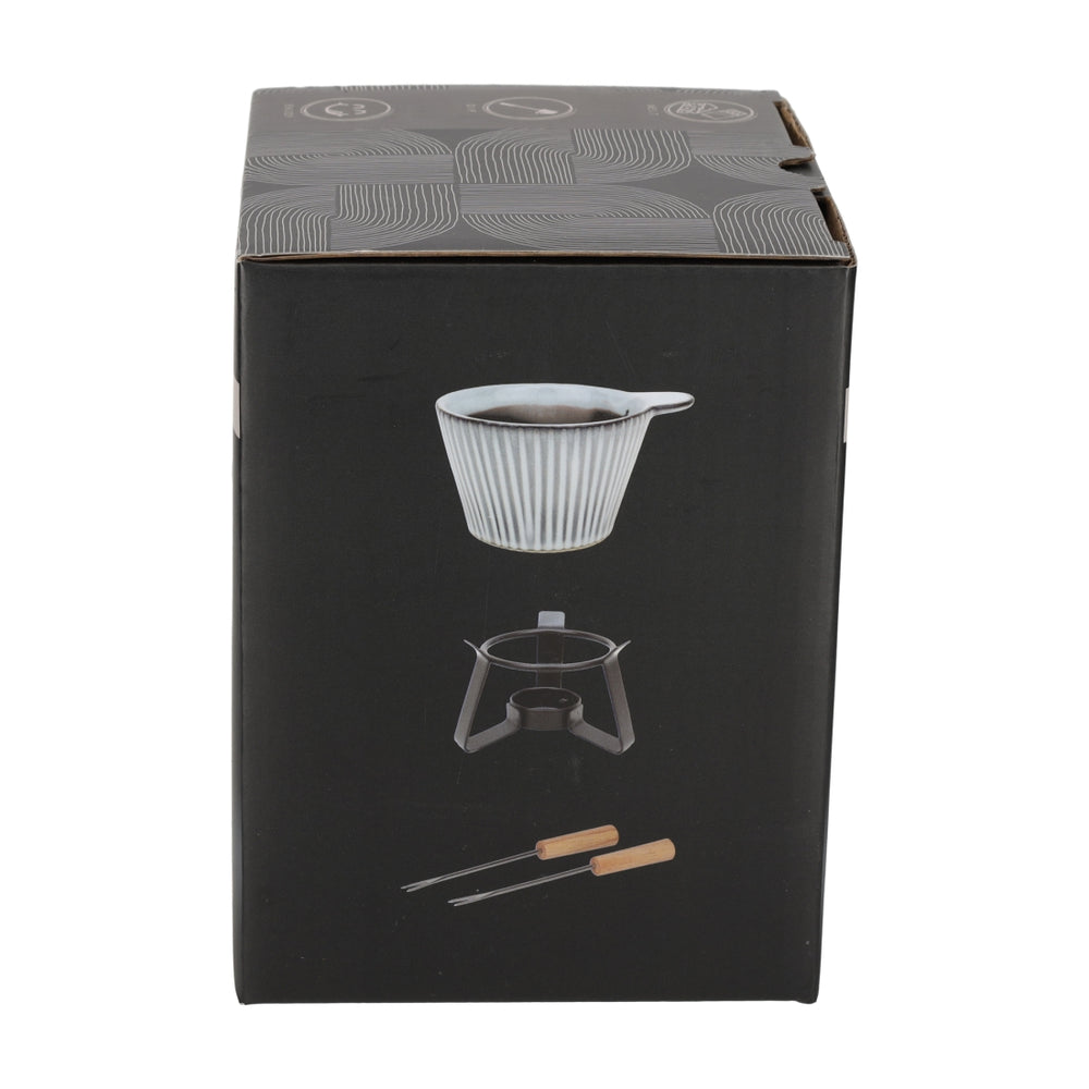 Fondue Set Ribbel Grijs van JENS Living, productfoto 8