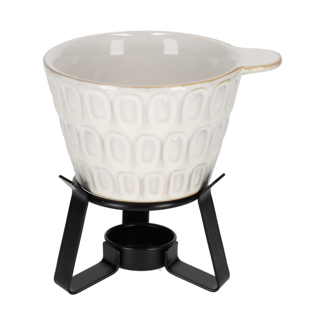 Fondue Set Stippen Taupe van JENS Living, productfoto 3