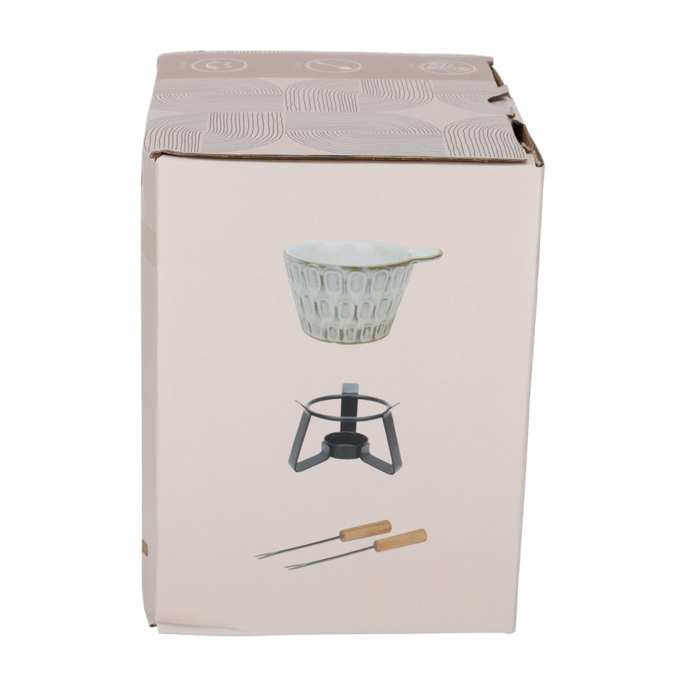 Fondue Set Stippen Taupe van JENS Living, productfoto 8