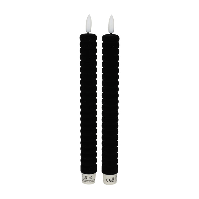 LED Dinerkaars Fluweel Zwart, set van 2 – JENS Living