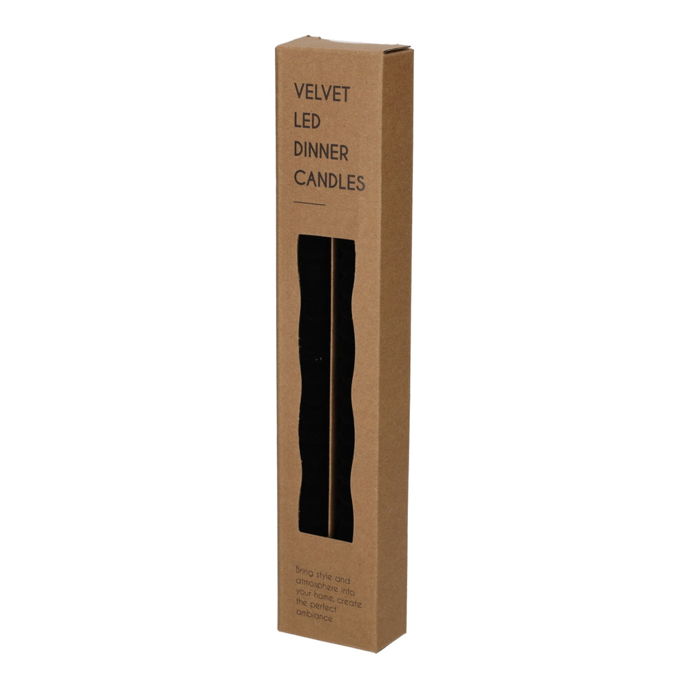 LED Dinerkaars Fluweel Zwart, set van 2 van JENS Living, productfoto 2