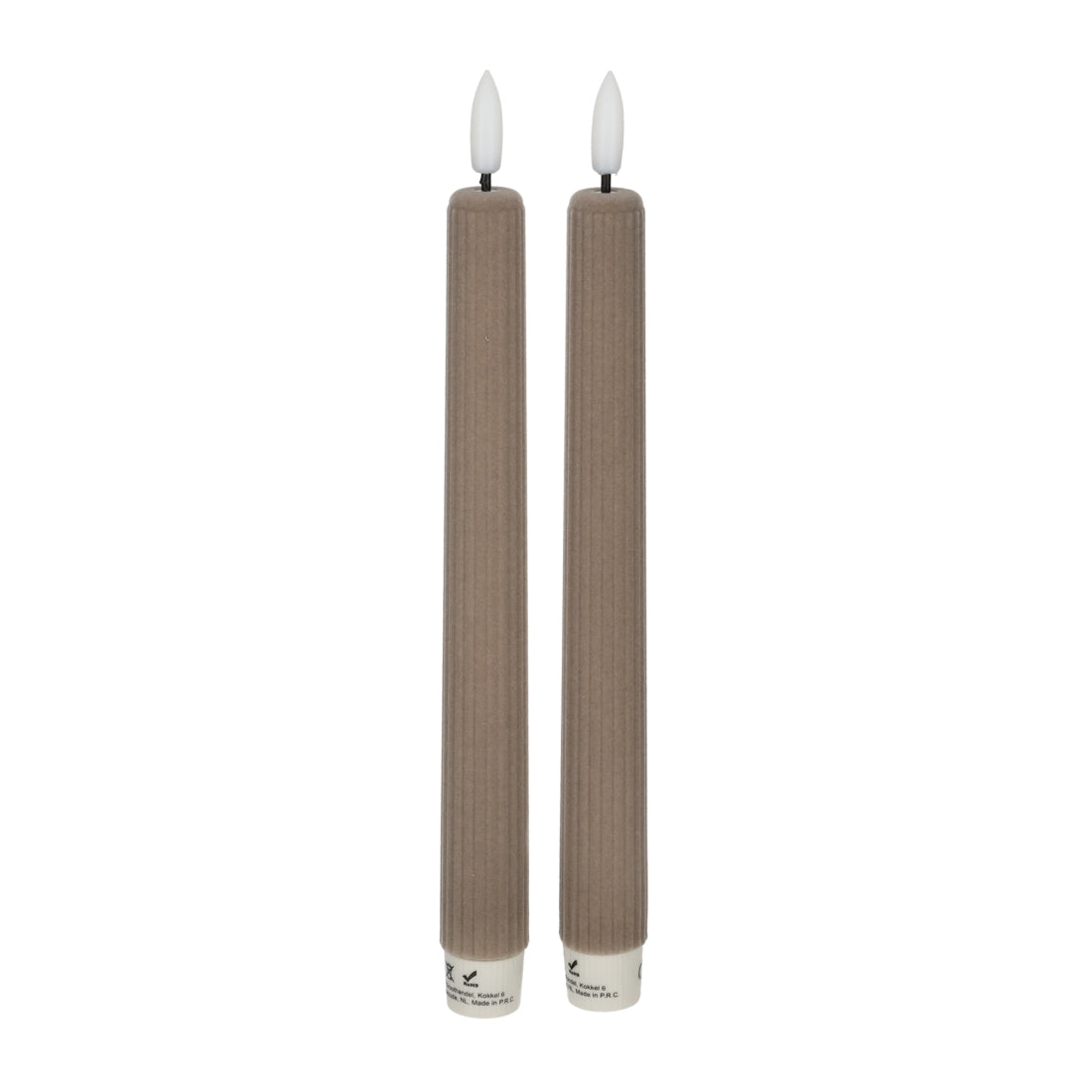 LED Dinerkaars Fluweel Taupe, set van 2 van JENS Living