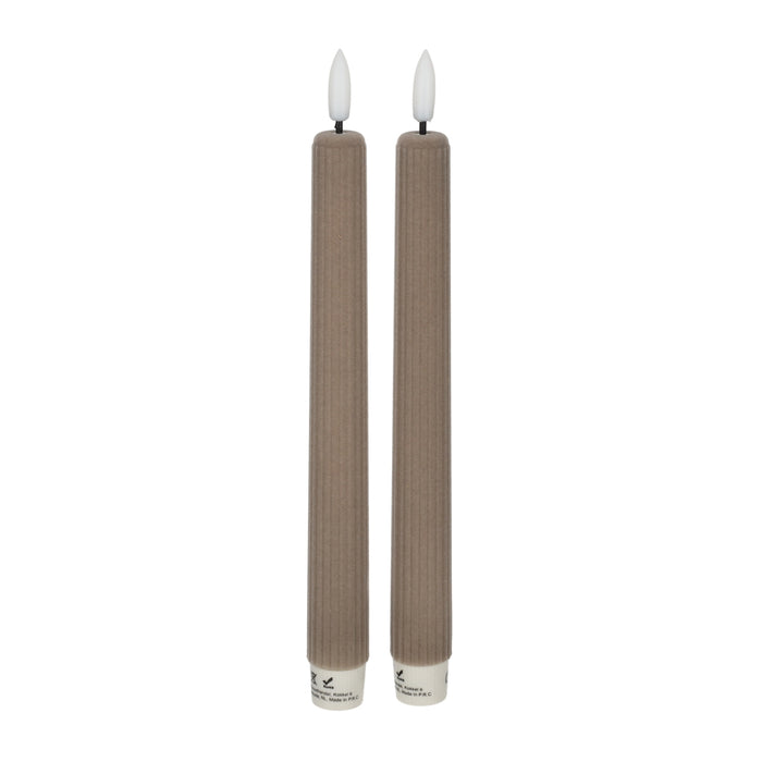 LED Dinerkaars Fluweel Taupe, set van 2 – JENS Living