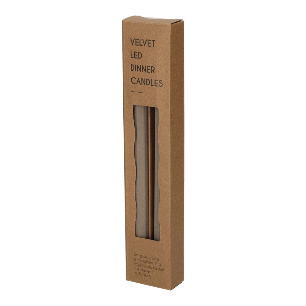 LED Dinerkaars Fluweel Taupe, set van 2 van JENS Living, productfoto 2