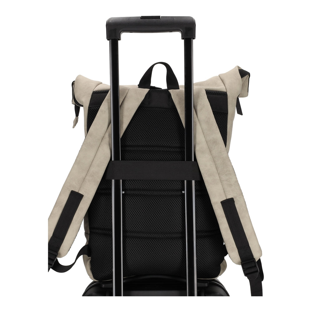 Nubuck Rol Rugtas Taupe van NORLÄNDER, productfoto 5