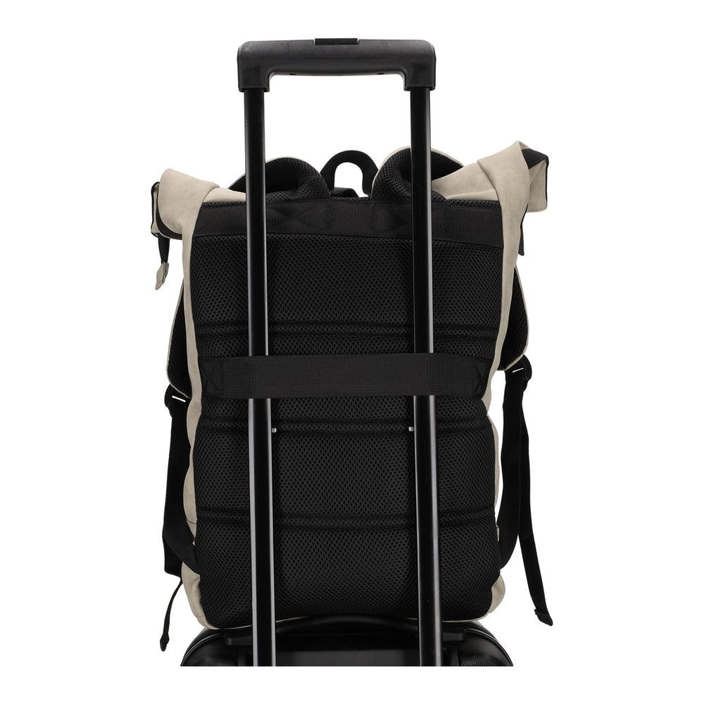 Nubuck Rol Rugtas Taupe van NORLÄNDER, productfoto 6