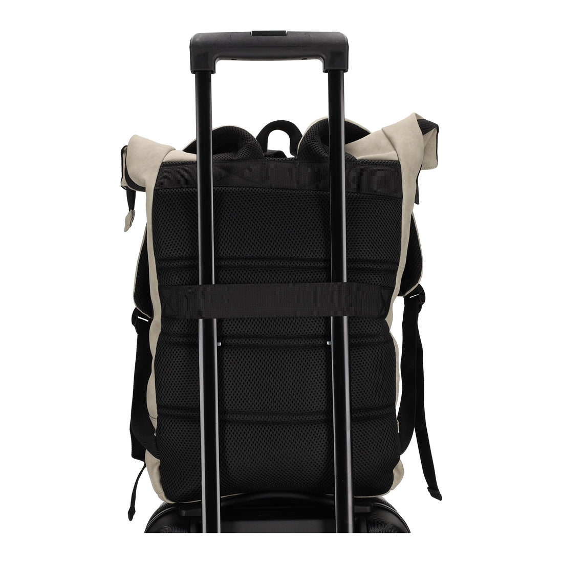 Nubuck Rol Rugtas Taupe van NORLÄNDER, productfoto 6