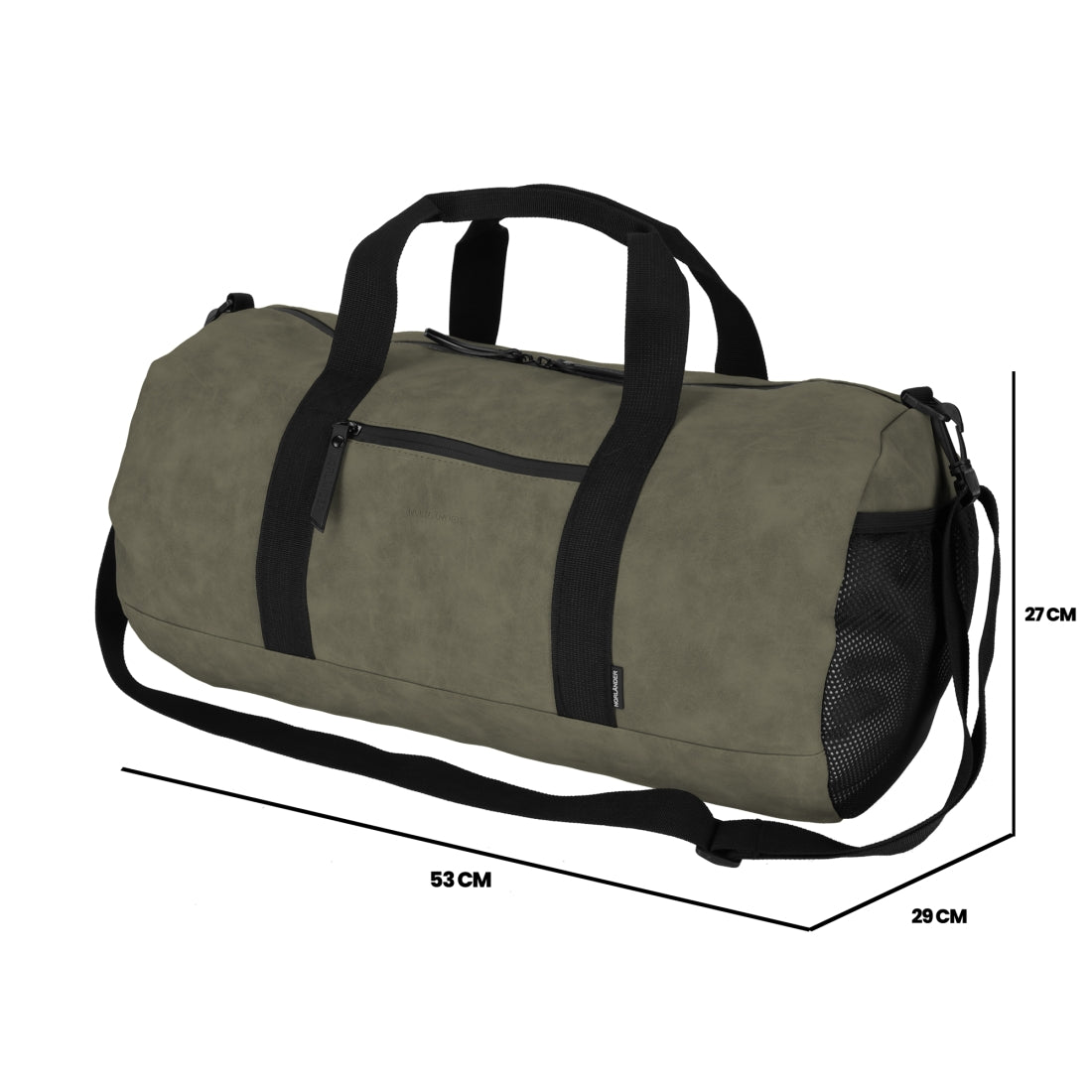 Nubuck Duffeltas Groen van NORLÄNDER, productfoto 5