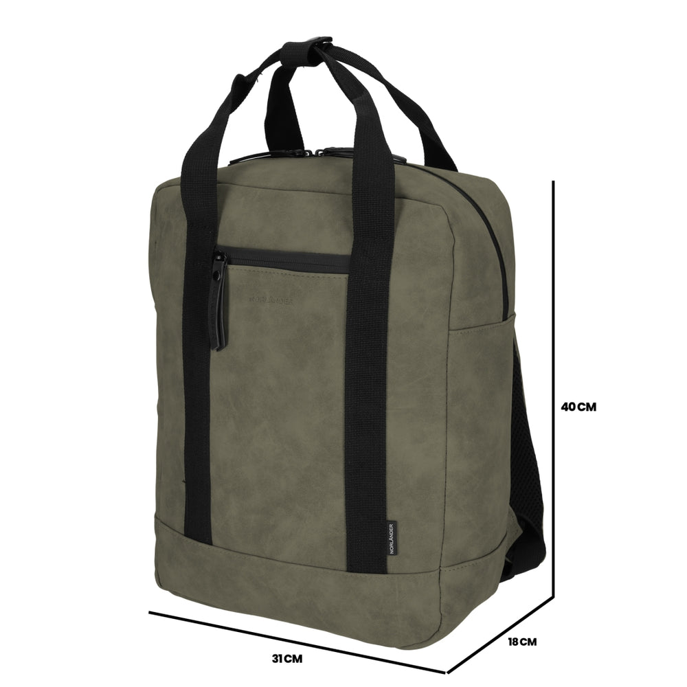 Nubuck Rugtas Groen van NORLÄNDER, productfoto 5