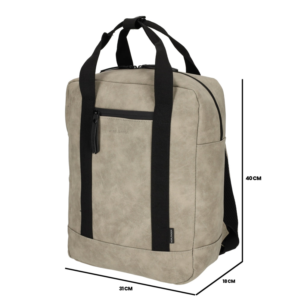 Nubuck Rugtas Taupe van NORLÄNDER, productfoto 5