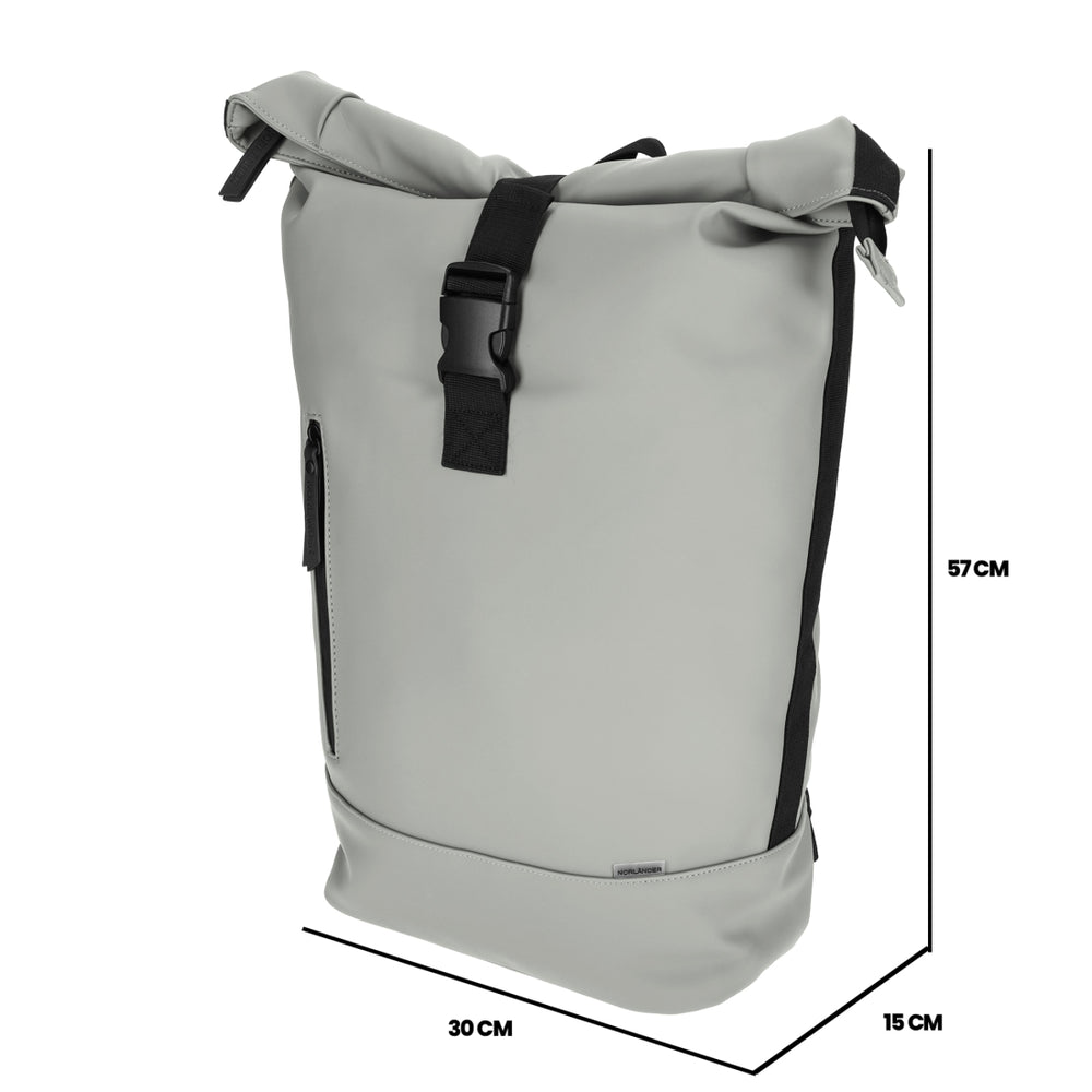 Dull PU Rol Rugtas 2.0 Grijs van NORLÄNDER, productfoto 7