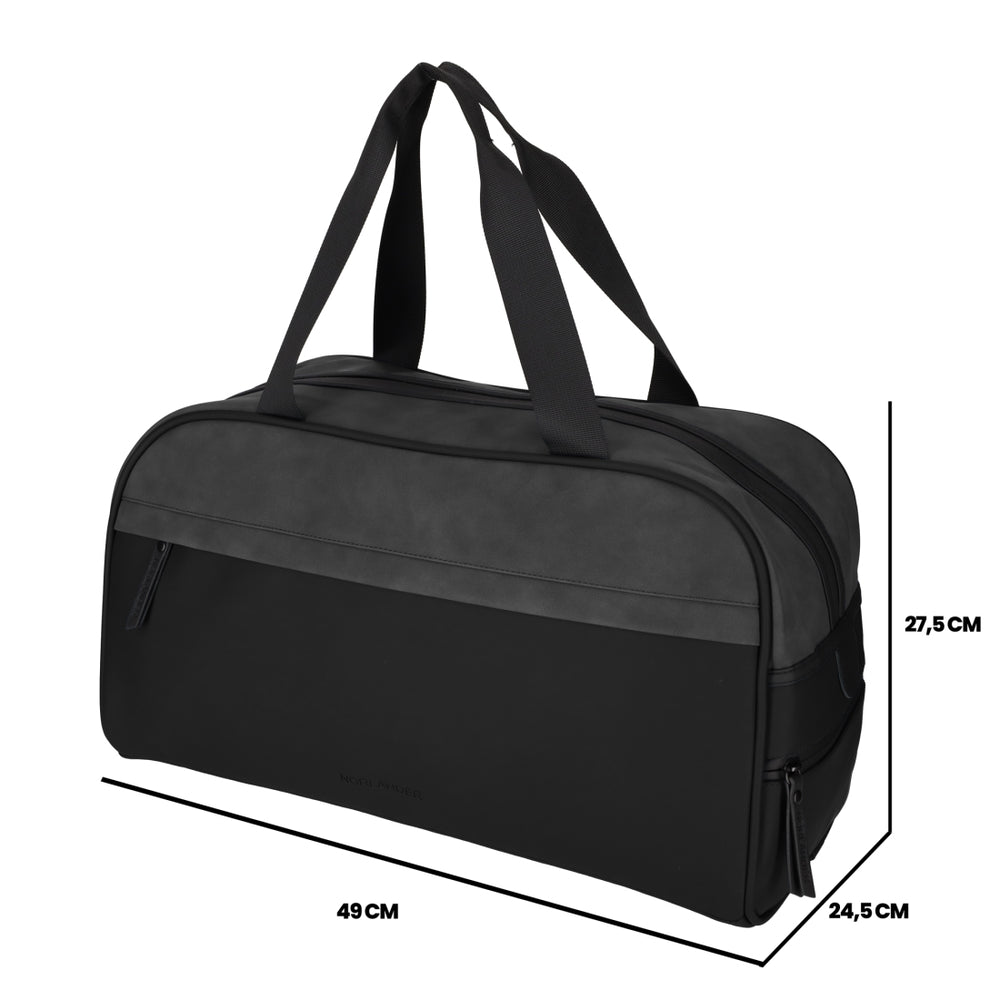 PU Retro Sporttas Napolitana Zwart van NORLÄNDER, productfoto 5