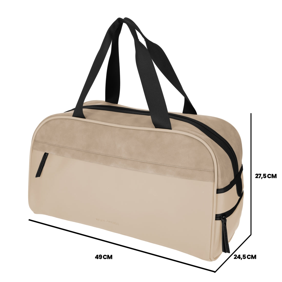 PU Retro Sporttas Napolitana Taupe van NORLÄNDER, productfoto 5