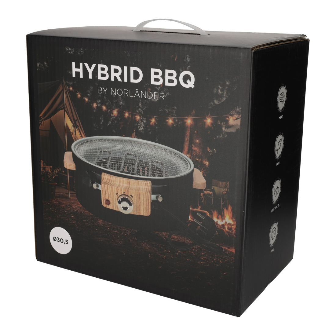 Hybride BBQ Zwart van NORLÄNDER, productfoto 6