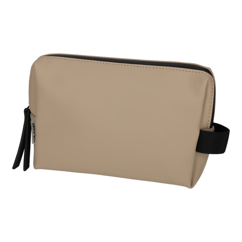 Dull PU Toilettas Met Reisset Eco Lining Taupe van NORLÄNDER, productfoto 2