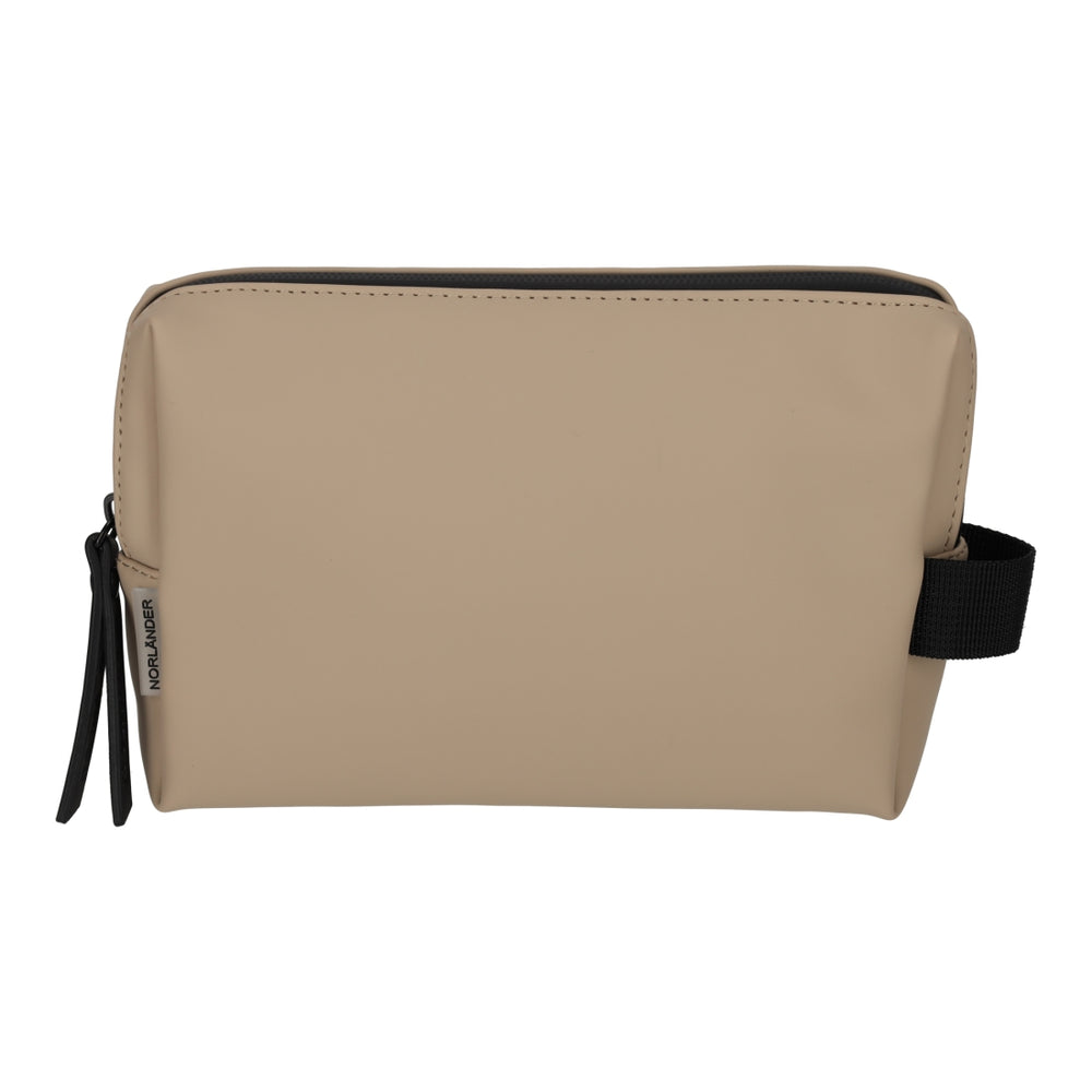 Dull PU Toilettas Met Reisset Eco Lining Taupe van NORLÄNDER, productfoto 3
