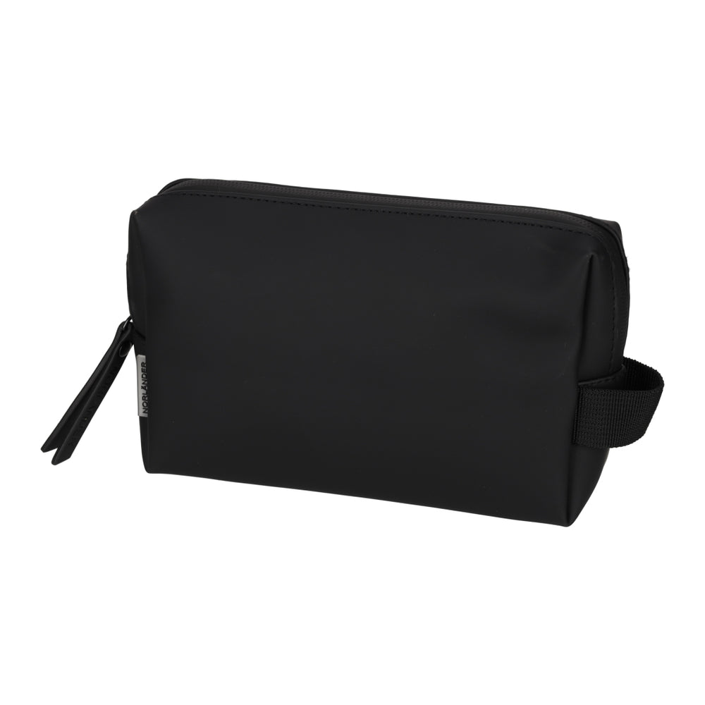 Dull PU Toilettas Met Reisset Eco Lining Zwart van NORLÄNDER, productfoto 2