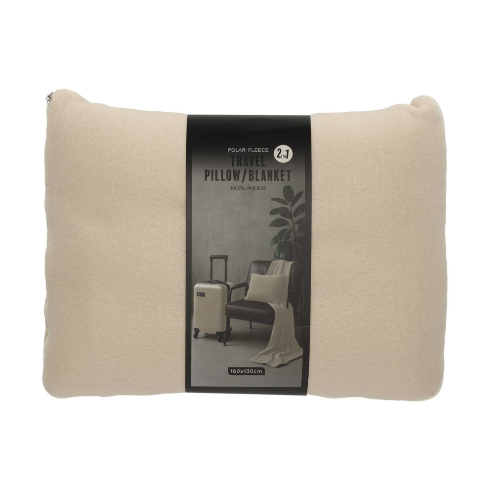 2-in-1 Reis Kussen/Deken Beige van NORLÄNDER, productfoto 7