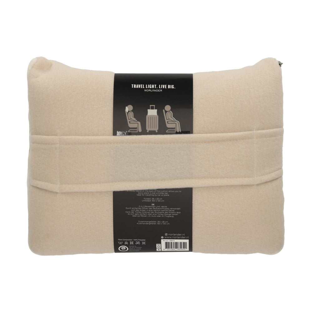 2-in-1 Reis Kussen/Deken Beige van NORLÄNDER, productfoto 8