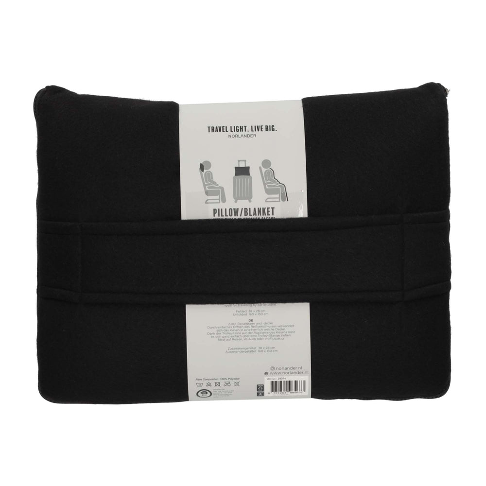 2-in-1 Reis Kussen/Deken Zwart van NORLÄNDER, productfoto 8