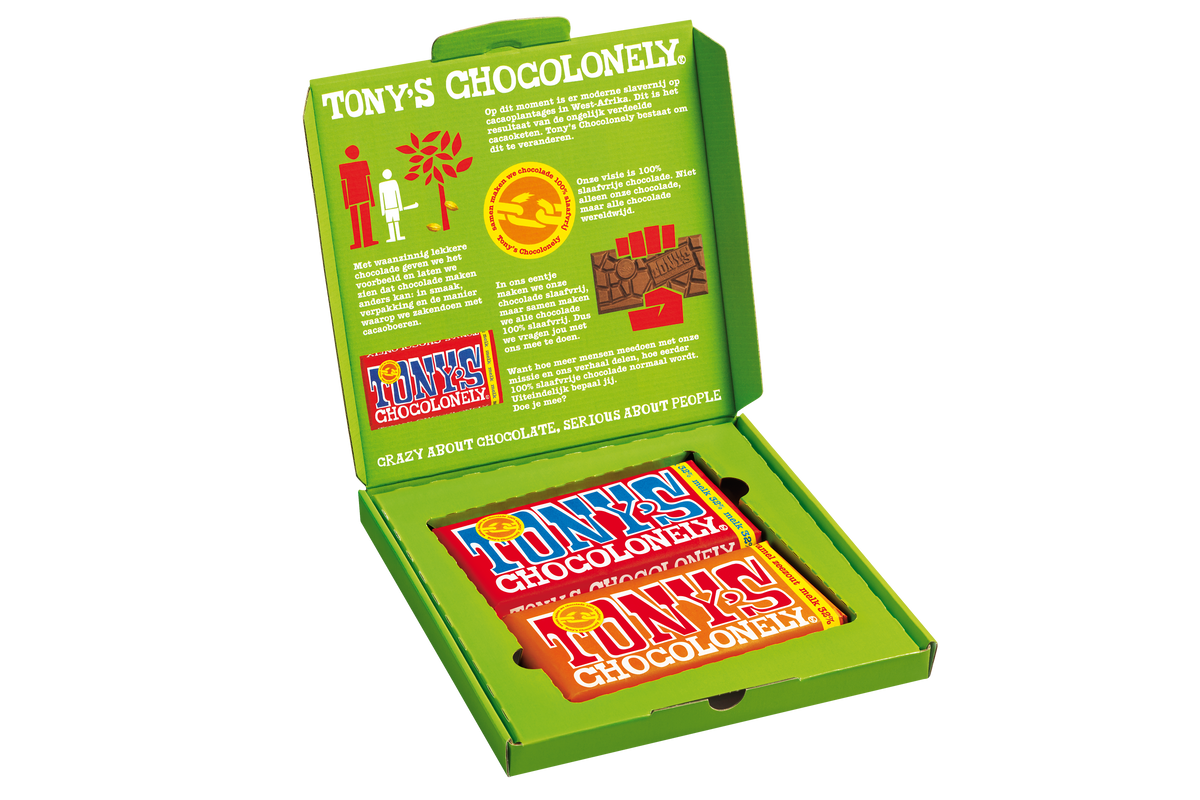 Tony's Chocolonely Kadoos Sterkte, geopende verpakking
